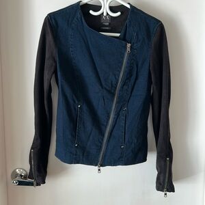 Like new Armani Exchange denim moto jacket
